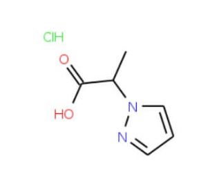 2-(1H-pyrazol-1-yl)propanoic acid hydrochloride - chemical structure image