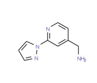 [2-(1H-pyrazol-1-yl)pyridin-4-yl]methylamine - chemical structure image