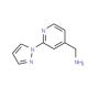 [2-(1H-pyrazol-1-yl)pyridin-4-yl]methylamine - chemical structure image