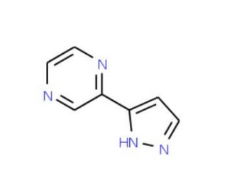 2-(1H-Pyrazol-3-yl)pyrazine (CAS 111781-54-5) - chemical structure image