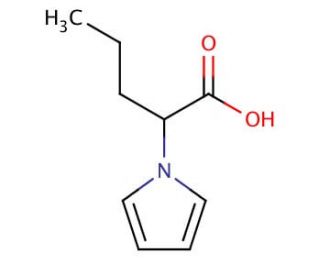 2-(1H-pyrrol-1-yl)pentanoic acid (CAS 70901-15-4) - chemical structure image