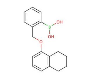 2-[(1&prime;,2&prime;,3&prime;,4&prime;-Tetrahydro-5-naphthyloxy)methyl]phenylboronic acid (CAS 849062-10-8) - chemical structure image