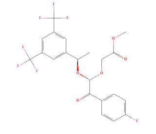 2-[(1S)-1-[(1R)-1-[3,5-Bis(trifluoromethyl)phenyl]ethoxy]-2-(4-fluorophenyl)-2-oxoethoxy]acetic Acid Methyl Ester (CAS 419574