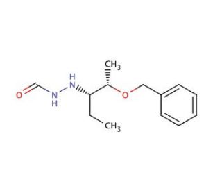 2-[(1S,2S)-1-Ethyl-2-(phenylmethoxy)propyl]hydrazinecarboxaldehyde (CAS 170985-85-0) - chemical structure image