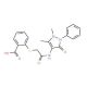 2-({2-[(1,5-dimethyl-3-oxo-2-phenyl-2,3-dihydro-1H-pyrazol-4-yl)amino]-2-oxoethyl}thio)benzoic acid - chemical structure imag