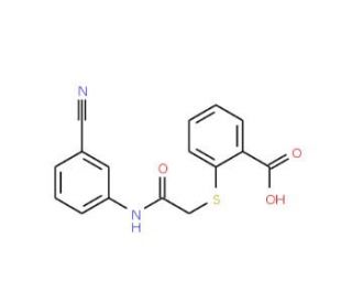 2-({2-[(3-cyanophenyl)amino]-2-oxoethyl}thio)benzoic acid - chemical structure image