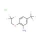 2-(2,2,2-trifluoroethoxy)-5-(trifluoromethyl)aniline hydrochloride (CAS 1049760-84-0) - chemical structure image