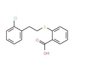2-{[2-(2-Chlorophenyl)ethyl]thio}benzoic acid - chemical structure image