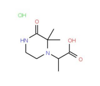 2-(2,2-Dimethyl-3-oxo-piperazin-1-yl)-propionic acid hydrochloride - chemical structure image