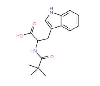 2-(2,2-Dimethyl-propionylamino)-3-(1H-indol-3-yl)-propionic acid - chemical structure image