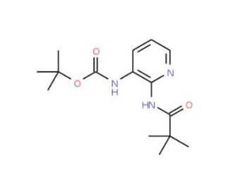 [2-(2,2-Dimethyl-propionylamino)-pyridin-3-yl]-carbamic acid tert-butyl ester - chemical structure image