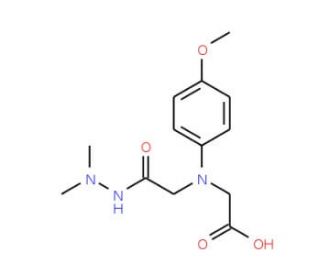 [[2-(2,2-Dimethylhydrazino)-2-oxoethyl]-(4-methoxyphenyl)amino]acetic acid - chemical structure image