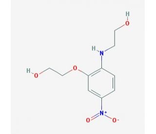 2-((2-(2-Hydroxyethoxy)-4-nitrophenyl)amino)ethanol (CAS 59820-43-8) - chemical structure image