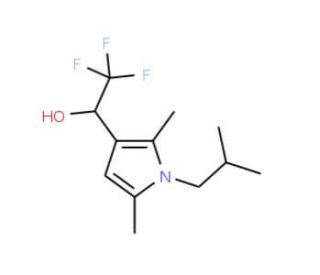 2,2,2-trifluoro-1-(1-isobutyl-2,5-dimethyl-1H-pyrrol-3-yl)ethanol - chemical structure image