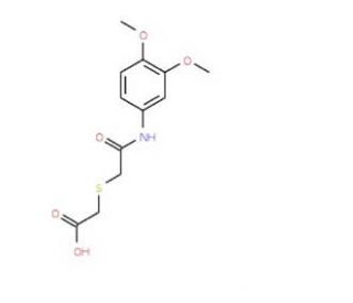 2-{[2-(3,4-Dimethoxyanilino)-2-oxoethyl]-sulfanyl}acetic acid - chemical structure image