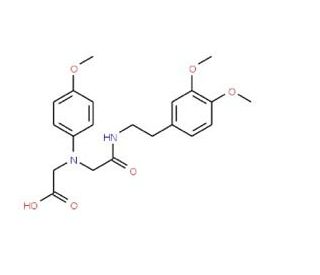 [(2-{[2-(3,4-Dimethoxyphenyl)ethyl]amino}-2-oxoethyl)(4-methoxyphenyl)amino]acetic acid - chemical structure image