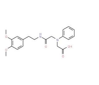 [(2-{[2-(3,4-Dimethoxyphenyl)ethyl]amino}-2-oxoethyl)(phenyl)amino]acetic acid - chemical structure image