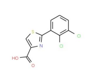 2-(2,3-Dichloro-phenyl)-thiazole-4-carboxylic acid (CAS 257876-07-6) - chemical structure image