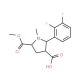 2-(2,3-Difluorophenyl)-5-(methoxycarbonyl)-1-methyl-3-pyrrolidinecarboxylic acid - chemical structure image