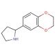 2-(2,3-dihydro-1,4-benzodioxin-6-yl)pyrrolidine - chemical structure image