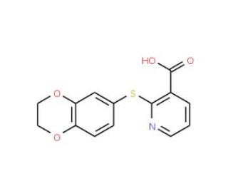2-(2,3-dihydro-1,4-benzodioxin-6-ylthio)nicotinic acid - chemical structure image