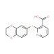 2-(2,3-dihydro-1,4-benzodioxin-6-ylthio)nicotinic acid - chemical structure image
