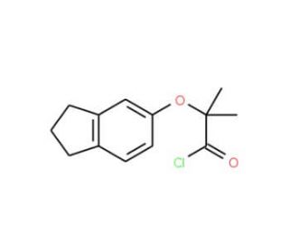 2-(2,3-dihydro-1H-inden-5-yloxy)-2-methylpropanoyl chloride - chemical structure image
