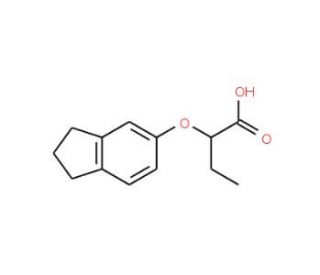 2-(2,3-Dihydro-1H-inden-5-yloxy)butanoic acid - chemical structure image