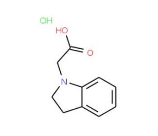 2-(2,3-dihydro-1H-indol-1-yl)acetic acid hydrochloride - chemical structure image