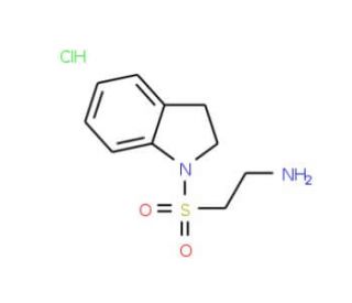 2-(2,3-dihydro-1H-indol-1-ylsulfonyl)ethanamine hydrochloride - chemical structure image