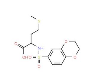 2-(2,3-Dihydro-benzo[1,4]dioxine-6-sulfonylamino)-4-methylsulfanyl-butyric acid - chemical structure image