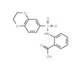 2-(2,3-Dihydro-benzo[1,4]dioxine-6-sulfonylamino)-benzoic acid - chemical structure image