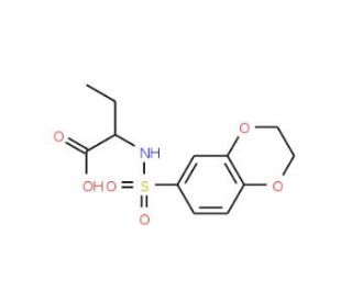 2-(2,3-Dihydro-benzo[1,4]dioxine-6-sulfonylamino)-butyric acid - chemical structure image