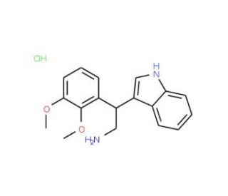 2-(2,3-dimethoxyphenyl)-2-(1H-indol-3-yl)ethanamine hydrochloride (CAS 95426-77-0) - chemical structure image