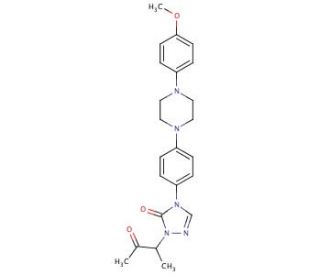 2-[2-(3-Oxobutyl)]-4-{4-[4-(4-methoxyphenyl)-piperazin-1-yl]-phenyl}-2,4-dihydro-[1,2,4-triazol-3-one (CAS 250255-72-2) - che