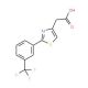 2-{2-[3-(Trifluoromethyl)phenyl]-1,3-thiazol-4-yl}acetic acid (CAS 886361-94-0) - chemical structure image