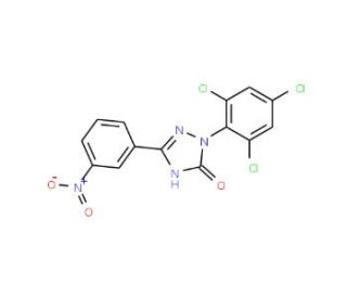 2-(2,4,6-Trichlorophenyl)-1,2-dihydro-5-(3-nitrophenyl)-3H-1,2,4-triazol-3-one - chemical structure image