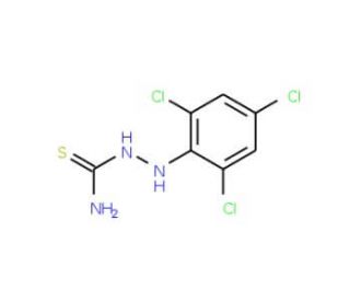 2-(2,4,6-Trichlorophenyl)-1-hydrazinecarbothioamide (CAS 14576-98-8) - chemical structure image