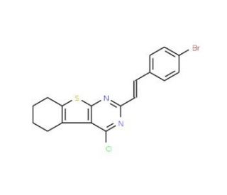 2-[2-(4-bromophenyl)vinyl]-4-chloro-5,6,7,8-tetrahydro[1]benzothieno[2,3-d]pyrimidine - chemical structure image