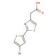 2-[2-(4-bromothiophen-2-yl)-1,3-thiazol-4-yl]acetic acid - chemical structure image