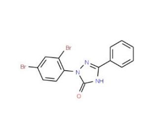 2-(2,4-Dibromophenyl)-1,2-dihydro-5-phenyl-3H-1,2,4-triazol-3-one (CAS 106538-35-6) - chemical structure image
