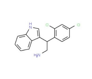 2-(2,4-dichlorophenyl)-2-(1H-indol-3-yl)ethanamine - chemical structure image