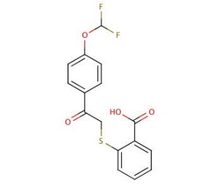 2-[2-(4-Difluoromethoxy-phenyl)-2-oxo-ethylsulfanyl]-benzoic acid - chemical structure image