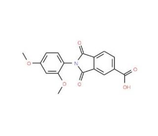 2-(2,4-dimethoxyphenyl)-1,3-dioxoisoindoline-5-carboxylic acid - chemical structure image