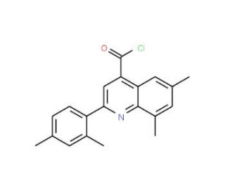 2-(2,4-dimethylphenyl)-6,8-dimethylquinoline-4-carbonyl chloride - chemical structure image