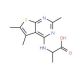 2-(2,5,6-Trimethyl-thieno[2,3-d]pyrimidin-4-ylamino)-propionic acid - chemical structure image