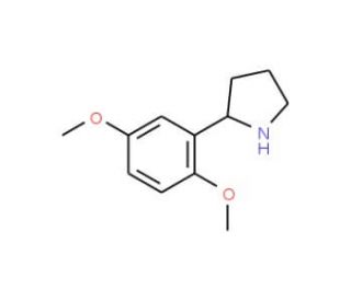 2-(2,5-Dimethoxy-phenyl)-pyrrolidine (CAS 91564-44-2) - chemical structure image