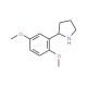 2-(2,5-Dimethoxy-phenyl)-pyrrolidine (CAS 91564-44-2) - chemical structure image