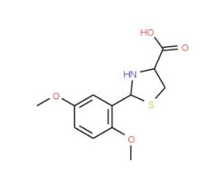 2-(2,5-Dimethoxy-phenyl)-thiazolidine-4-carboxylic acid - chemical structure image