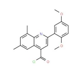 2-(2,5-dimethoxyphenyl)-6,8-dimethylquinoline-4-carbonyl chloride - chemical structure image